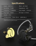 KZ ZSN Pro X Metal Earphones 1BA+1DD Hybrid Technology HIFI Bass Earbuds In Ear Monitor Headphone Sport Noise Cancelling Headset