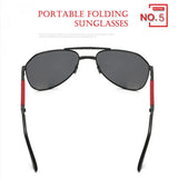 POLARSNOW Men's Sunglasses New Polarized Male Sun Glasses Top Quality Foldable Temple Sunglass For Men Brand Designer