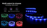 (EU Plug) LED Strip Light RGB 5050 Music Sync Color Changing  Sensitive Built-in Mic, App LED Lights DC12V Flexible