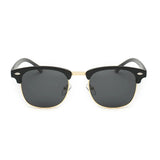 Mixed Classic Style Polarized Sunglasses Women High Fashion Polaroid Glasses Half-Gold Frame Sunglass With Leather Case