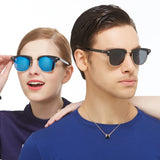 Mixed Classic Style Polarized Sunglasses Women High Fashion Polaroid Glasses Half-Gold Frame Sunglass With Leather Case