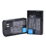 2650mAh LP E6 LPE6 LP-E6 E6N Battery + LED Dual Charger For Canon EOS 5DS R 5D Mark II 5D Mark III 6D 7D 70D 80D Camera