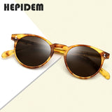 Acetate Polarized Sunglasses Women Vintage Retro Round Sun Glasses for Women Brand Design Transparent Sunglass