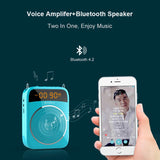 SHIDU 15W Portable Voice Amplifier Wired Microphone FM Radio AUX Audio Recording Bluetooth Speaker For Teachers Instructor S278