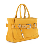 OSOI Tote Brocle Bag – Suede Mustard Combi Cow Leather Korean Designer Tote