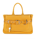 OSOI Tote Brocle Bag – Suede Mustard Combi Cow Leather Korean Designer Tote