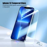 4PCS Tempered Glass for iPhone 11 12 13 14 15 Pro XR X XS Max Screen Protector on for iPhone 12 Pro Max Mini 7 8 Plus SE Glass