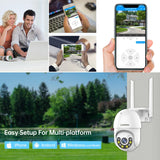 Lenovo 3MP 5MP PTZ WIFI IP Camera Audio CCTV Surveillance Smart Home Outdoor 4X Digital Zoom Color Night vision Waterproof