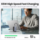 65W GaN Charger Quick Charge 4.0 3.0 Type C PD USB Charger for iPhone 15 14 13 Pro Max Fast Charger For Laptop PD Charger