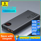 Baseus Power Bank 10000mAh with 22.5W PD Fast Charging Powerbank Portable Battery Charger For iPhone 15 14 13 12 Pro Max Xiaomi