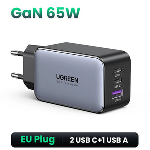 65W GaN Charger Quick Charge 4.0 3.0 Type C PD USB Charger for iPhone 15 14 13 Pro Max Fast Charger For Laptop PD Charger