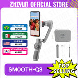 ZHIYUN Official SMOOTH Q3 Gimbal Smartphone 3-Axis Phone Gimbals Portable Stabilizer for iPhone 14 pro max/Xiaomi/Huawei