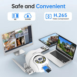 Lenovo 3MP 5MP PTZ WIFI IP Camera Audio CCTV Surveillance Smart Home Outdoor 4X Digital Zoom Color Night vision Waterproof