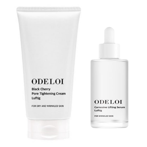 Odeloi Black Cherry Pore Tightening Cream 100ml + Carnosine Lifting Serum 50ml / Kbeauty