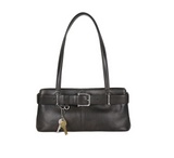 OSOI Shoulder Brocle Mini Bag – Stain Brown Cow Leather Korean Designer