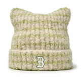 MLB Korea 2025 Striped Meow Beanie Boston Red Sox, Green