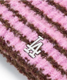MLB Korea 2025 Striped Meow Beanie LA Dodgers, Pink