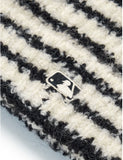 MLB Korea 2025 Striped Meow Beanie New York Yankees, Black