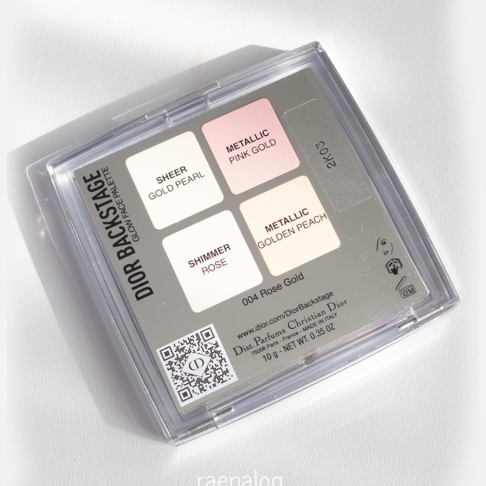 Dior Glow Face Palette 10g ローズゴールド Dior Backstage Glow Face Palette #004 Rose Gold ,#002 Glitz