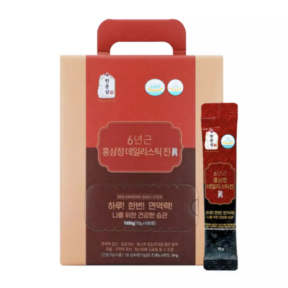 6 year old Red Ginseng Extract Daily Stick Gin 1box(10g x 100 sticks) / Korea