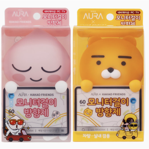 KAKAO FRIENDS AURA Figure Monitor Hanger Air Freshener # Apeach / # Ryan