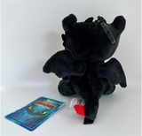 How To Train Your Dragon 3 Toothless Plush Doll Sitting Keyring 12cm