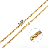 Stainless Steel Chain Necklace for Men Women Curb Cuban Link Chain Black Gold Silver Color Punk Choker Fashion Male Jewelry Gift