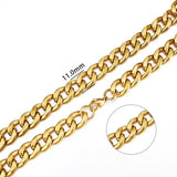 Stainless Steel Chain Necklace for Men Women Curb Cuban Link Chain Black Gold Silver Color Punk Choker Fashion Male Jewelry Gift