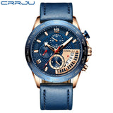 Men Watch CRRJU Calendar Men's Trend Watches Luxury Business Waterproof Gold Quartz Watch Male Stopwatch Clock Relogio Masculino