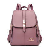 2021 Women Leather Backpack High Quality Female Vintage Back Pack for Girls School Bags Travel Bagpack Ladies Bookbag Rucksack