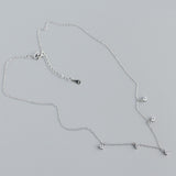INZATT Real 925 Sterling Silver Zircon Waterdrop Choker Necklace For Fashion Women Party Punk Fine Jewelry Accessories