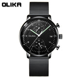 Ultra-Thin Fashion Watch Men Watch Steel Casual Sports Luminous Waterproof Calendar Wristwatch Men's Watches Relogio Masculino