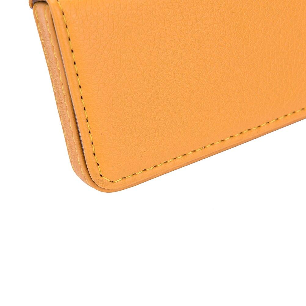 MAZYPO Business Card Holder Name Multi Cards Case, Yellow Luxury PU Leather Credit Card ID Case - Protector Business Name Card Holder Slim Metal