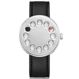 Unique Watch Creative Half Transparent Unisex Watch For Men Women Couple Geek Stylish Leather Wristwatch Fashion Quartz-watch