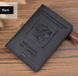 Real Leather Russia Passport Cover Genuine Leather Engraved Covers for Passport Full Grain Leather Passport Gift for Him