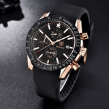 BENYAR New Brand Luxury Silicone Strap Waterproof Sports Quartz Chronograph Watch Classic Casual Men's Clock Relogio Masculino