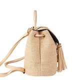 Straw Bag Women Straw Backpack Handmade Rattan Female Summer Fresh  Sweet Backpacks Wicker Bags for Women