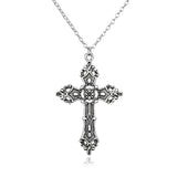 Fashion Vintage Cross Pendant Necklace For Women Men Gift Long Chain Punk Goth Jewelry Accessories Choker Gothic Wholesale