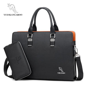 Men's Briefcases PVC MaterialTotes Bag for Documents Men NoteBook Shoulder Bag Male Business 14in  laptop Travel documents