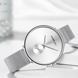 CRRJU Women's Watches 2021 Luxury Ladies Watch Fashion Minimalist Waterproof Slim Band Watches for Women Gift Reloj Mujer