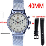 Watches Mens Seagull Movement 1963 Watch Sapphire Mechanical Chronograph Waterproof st1901 38MM 40MM Watch For Men montre homme