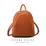 YIZHONG Leather Mini Backpack MultiFunction Small Backpack Purse Designer Famous Brand Women Bags Simple Shoulder Bag Mochila