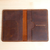 Hand Stitching Genuine Leather Passport Cover Men Travel Leather Passport Holder Wallet Travel Organizer