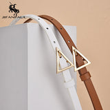 Triangle buckle thin belt women's decorative dress Korean fashion style matching jeans belt simple