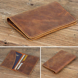 Cover Men Wallet ID Credit Card Case Vintage Male Passport Holder for Men Slim Document Crazy Horse card holder wallet