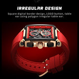 2021 New LIGE Men Watches Top Brand Luxury Hollow Square Sport Watch For Men Fashion Silicone Strap Waterproof Quartz WristWatch