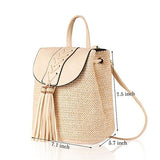 Straw Bag Women Straw Backpack Handmade Rattan Female Summer Fresh  Sweet Backpacks Wicker Bags for Women