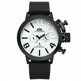 Automatic Self Wind Mechanical Rubber Strap Black Silver Boat Case Orange Blue Yellow Grey Classic U Men Watch