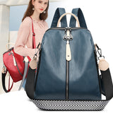 Fashion Backpack Women Soft Leather Backpack Female White High Quality Travel Back Pack School Backpacks for Girls Sac A Dos Hot