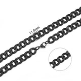 Stainless Steel Chain Necklace for Men Women Curb Cuban Link Chain Black Gold Silver Color Punk Choker Fashion Male Jewelry Gift